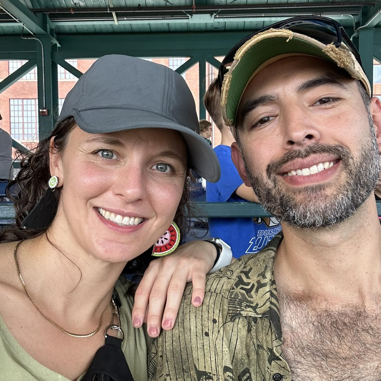 Durham Bulls baseball game with Anna & Sandor and Karina & Chris in Durham, North Carolina, USA (September 2024)