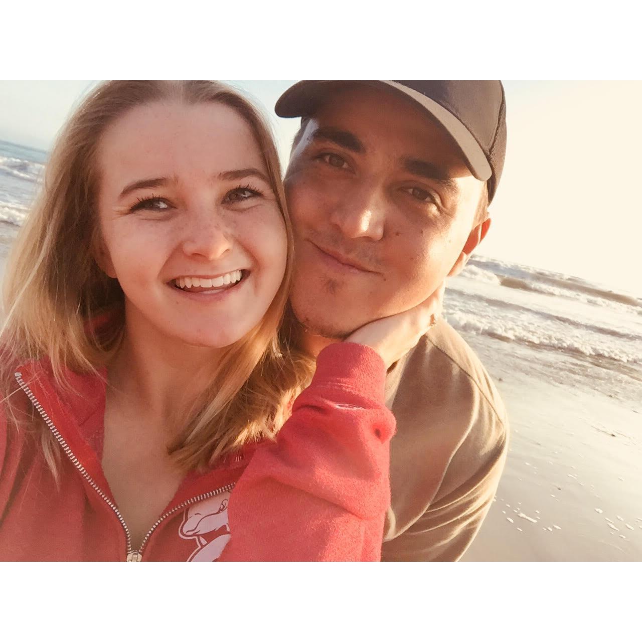 Enjoying one of our favorite places, the beach!