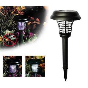 FTXJ Anti-Mosquito Solar Powered LED Light Insect Fly Lure Killer Repellent Pest Bug Zapper For Garden