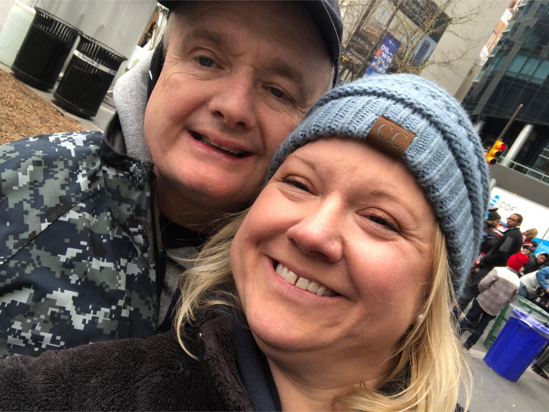 My first Mummers Day parade- Poor Frank was so hungover lol