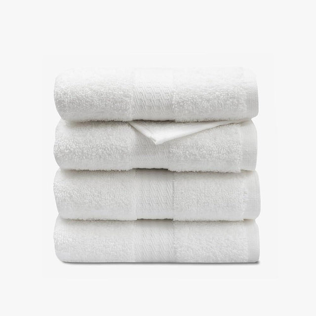 1888 Mills 4 Pack Premium Hand Towel Set, True Classics Premium Cotton Blend, Super Soft and Highly Absorbent Hand Towels for Bathroom, Hotels, Spa and Gym, White