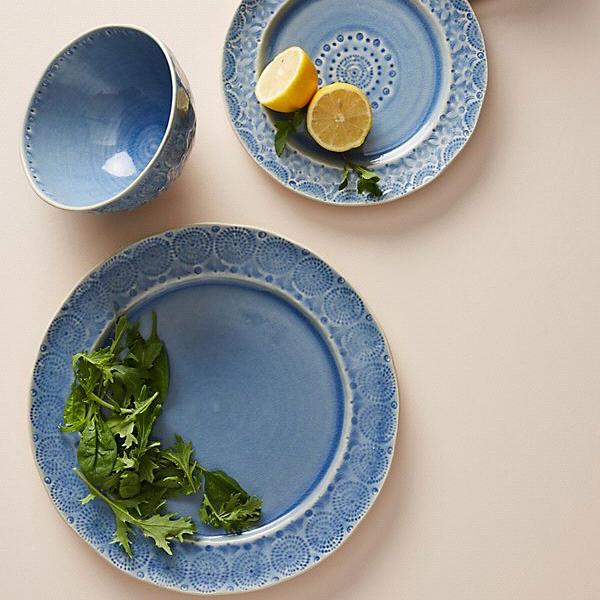 Anthropologie Old Havana Dinner Plates, Set of 4
