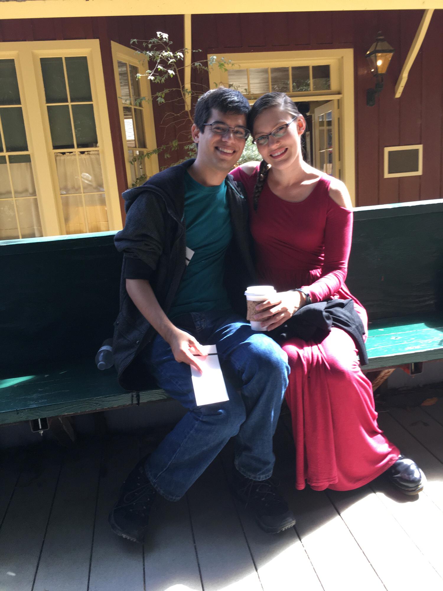 The day Nick proposed - About 45 minutes before the big moment!