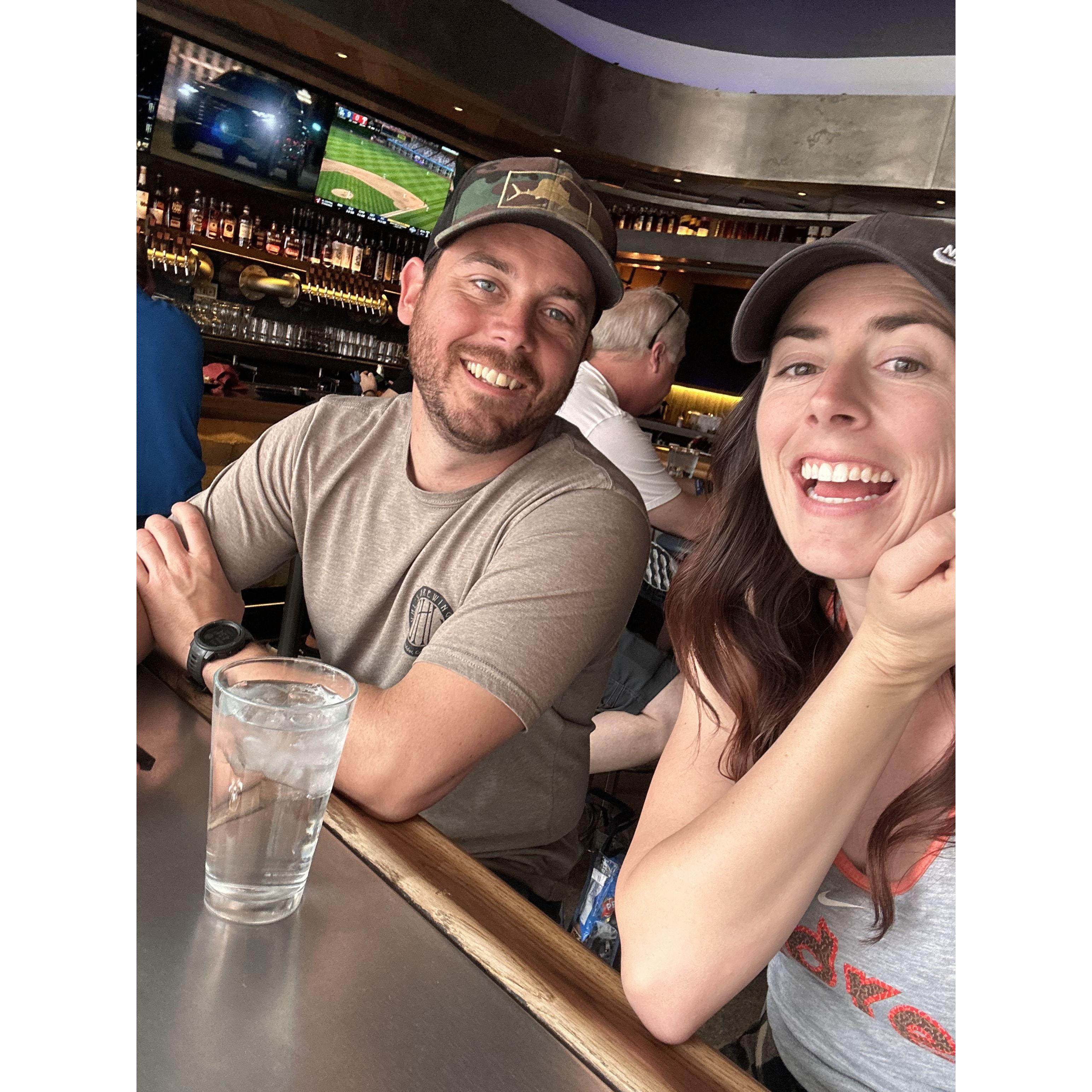 After Mike's first Rockies game.