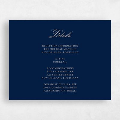 Navy, Blue Wedding Enclosure - Griffin