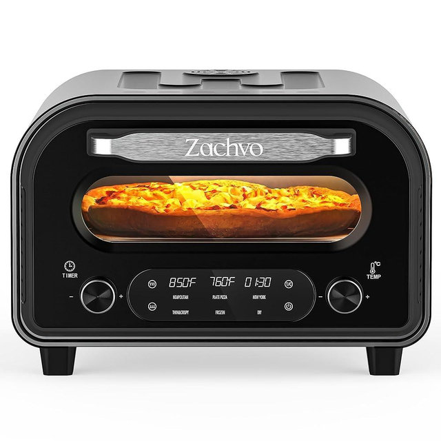 Pizza Oven Indoor, Heats up to 850°F, Makes 12” Pizzas in 90 Seconds, Electric Pizza Oven with 6 Touchscreen Presets, Countertop Pizza Ovens for Kitchen