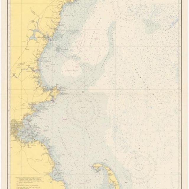 25x36" Cape Cod to Cape Elizabeth Map 1951