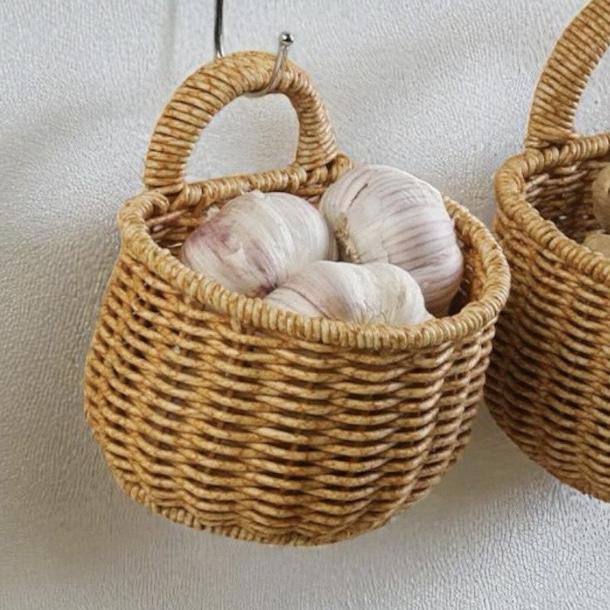 Woven Kitchen Wall Basket | Small