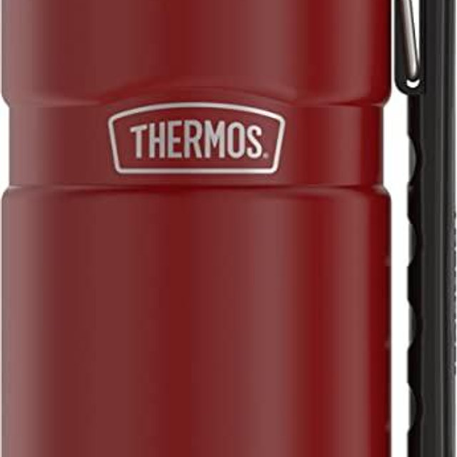 THERMOS Stainless King Vacuum-Insulated Beverage Bottle, 40 Ounce, Matte Red