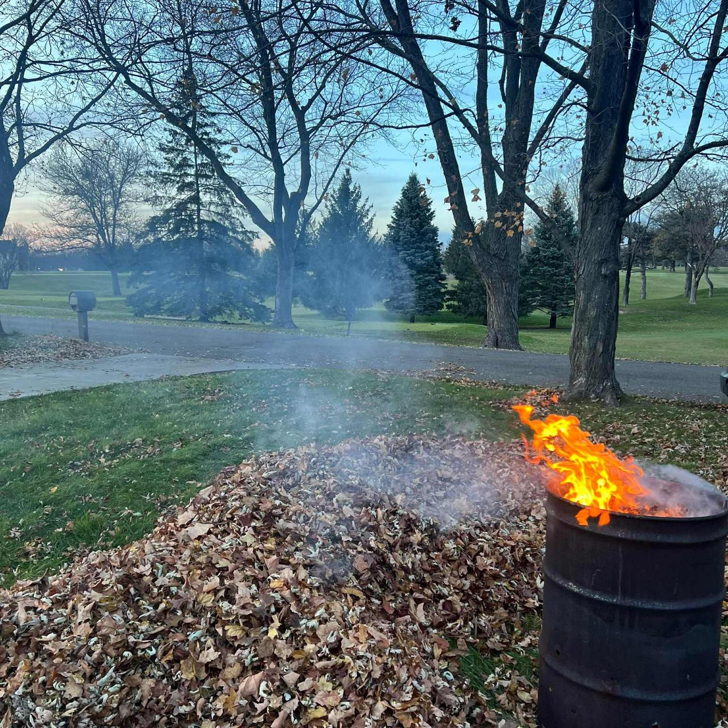 The famous burn barrel photo Michael sent me when we first started talking!