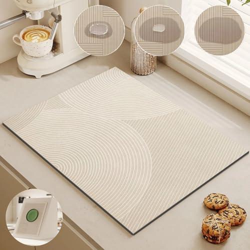 Coffee Mat - Absorbent Dish Drying Mat for Countertops, Size of 16 inch of Length and 12 inch of Width