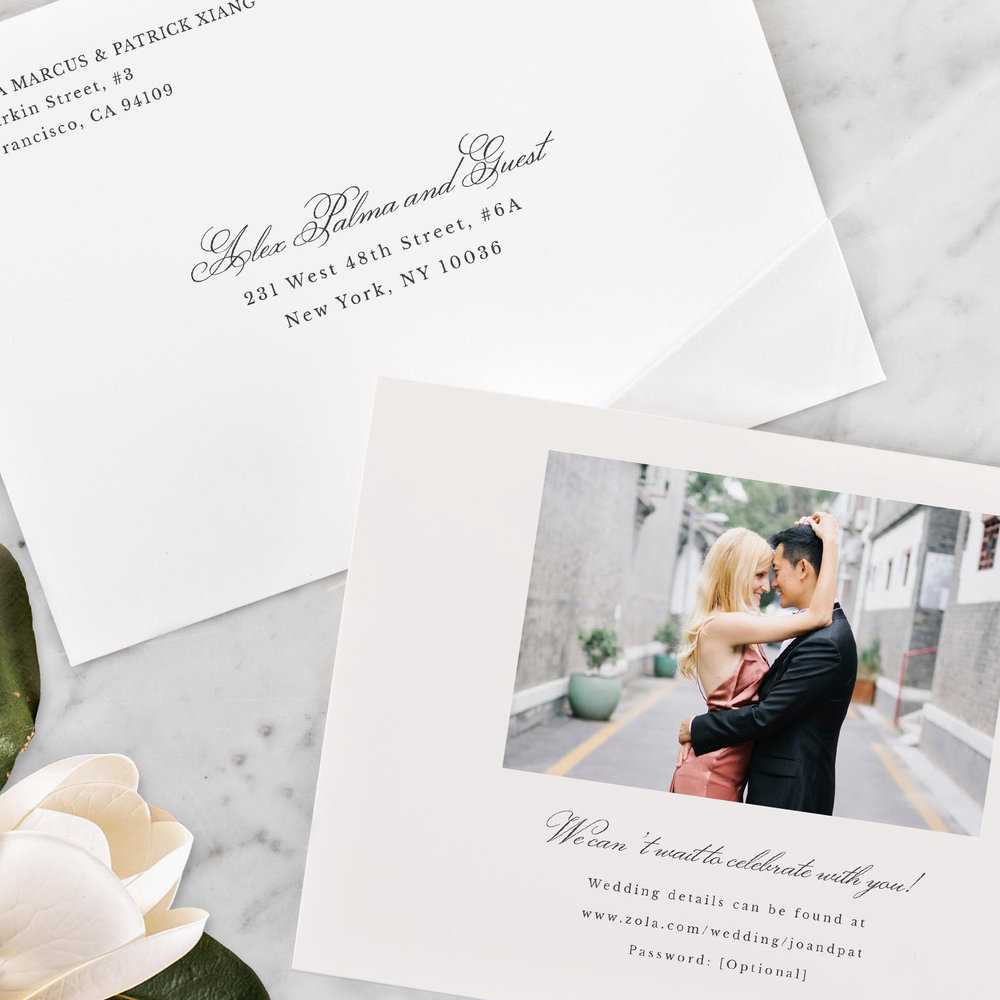 Laurelwood Photo | Light Oatmeal | Zola Wedding Invitations