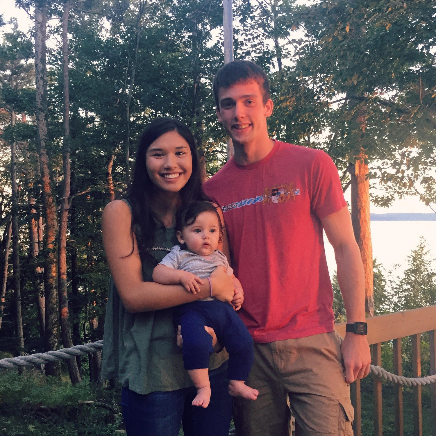 Zach's first time meeting Lena and our first summer at the cottage!
