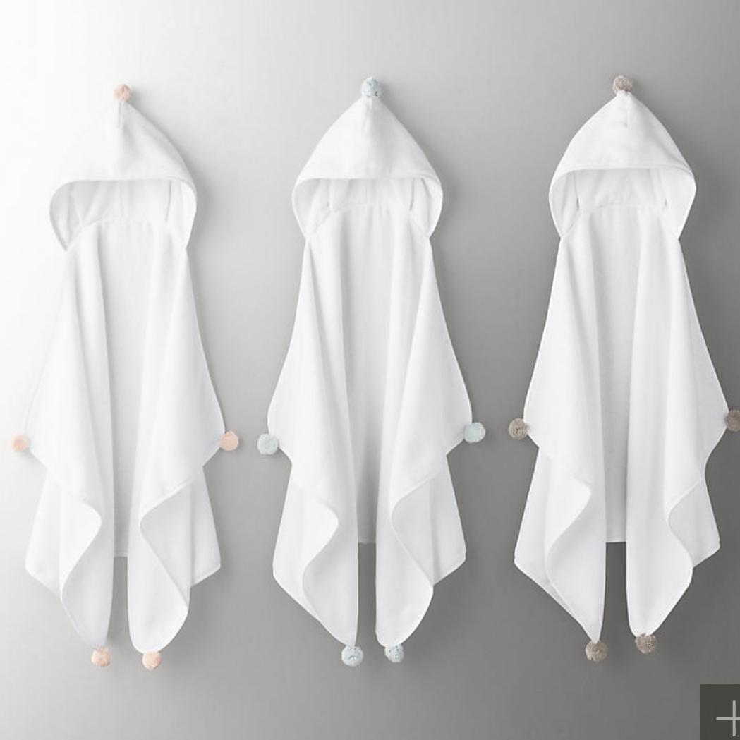 Pom-Pom Hooded Towel - Child - Petal (Juliet)