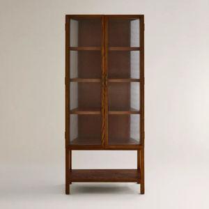 ASH WOOD SIDEBOARD WITH GLASS DOORS