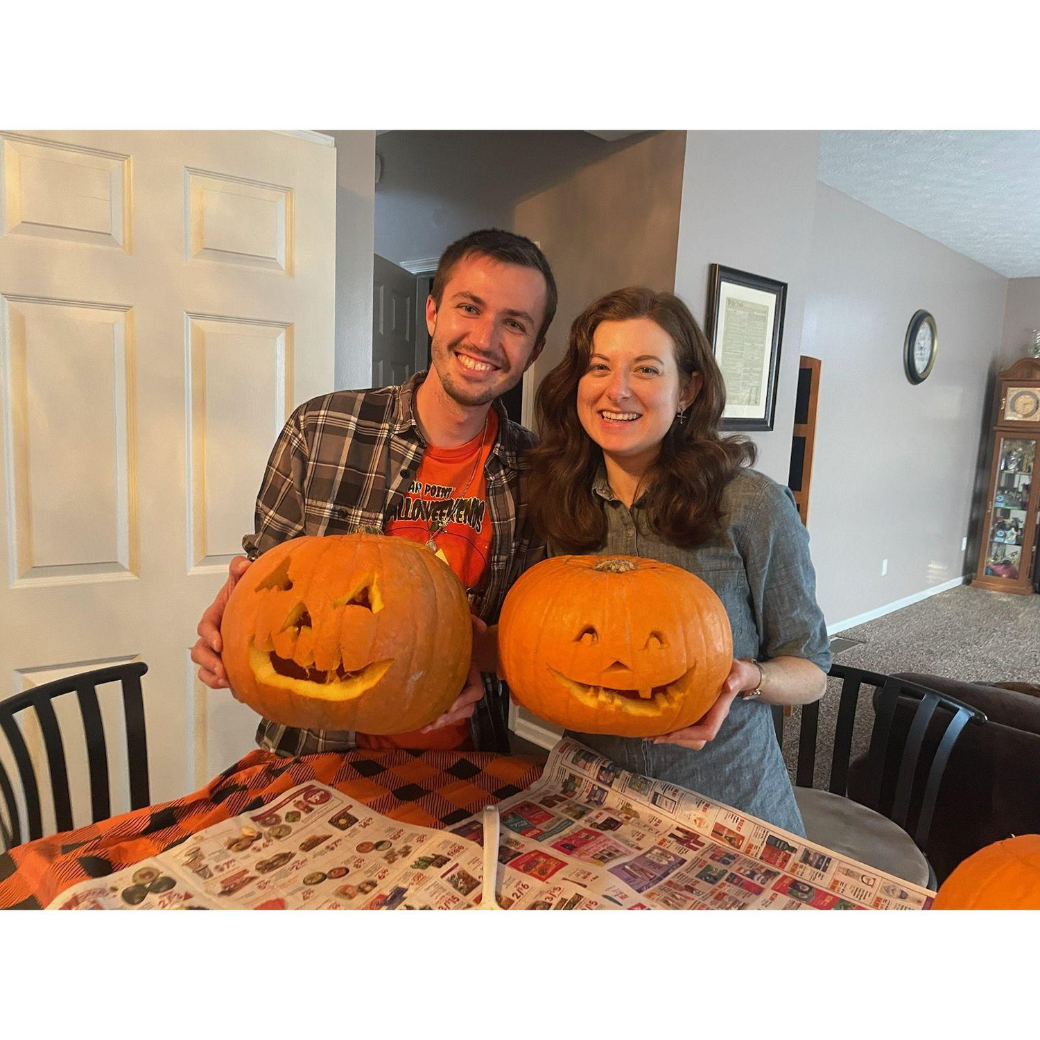 Carving pumpkins!