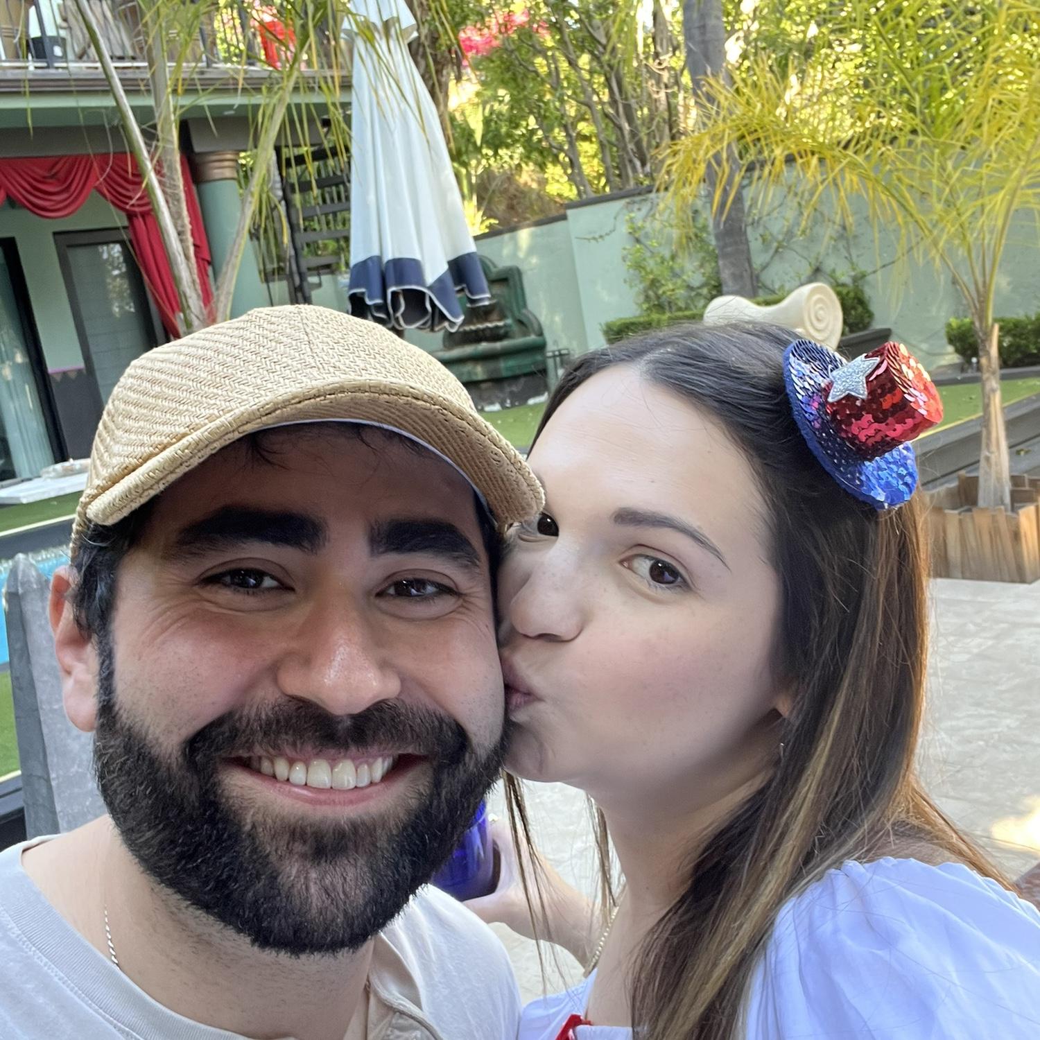 July 4th with mini hats and big kisses