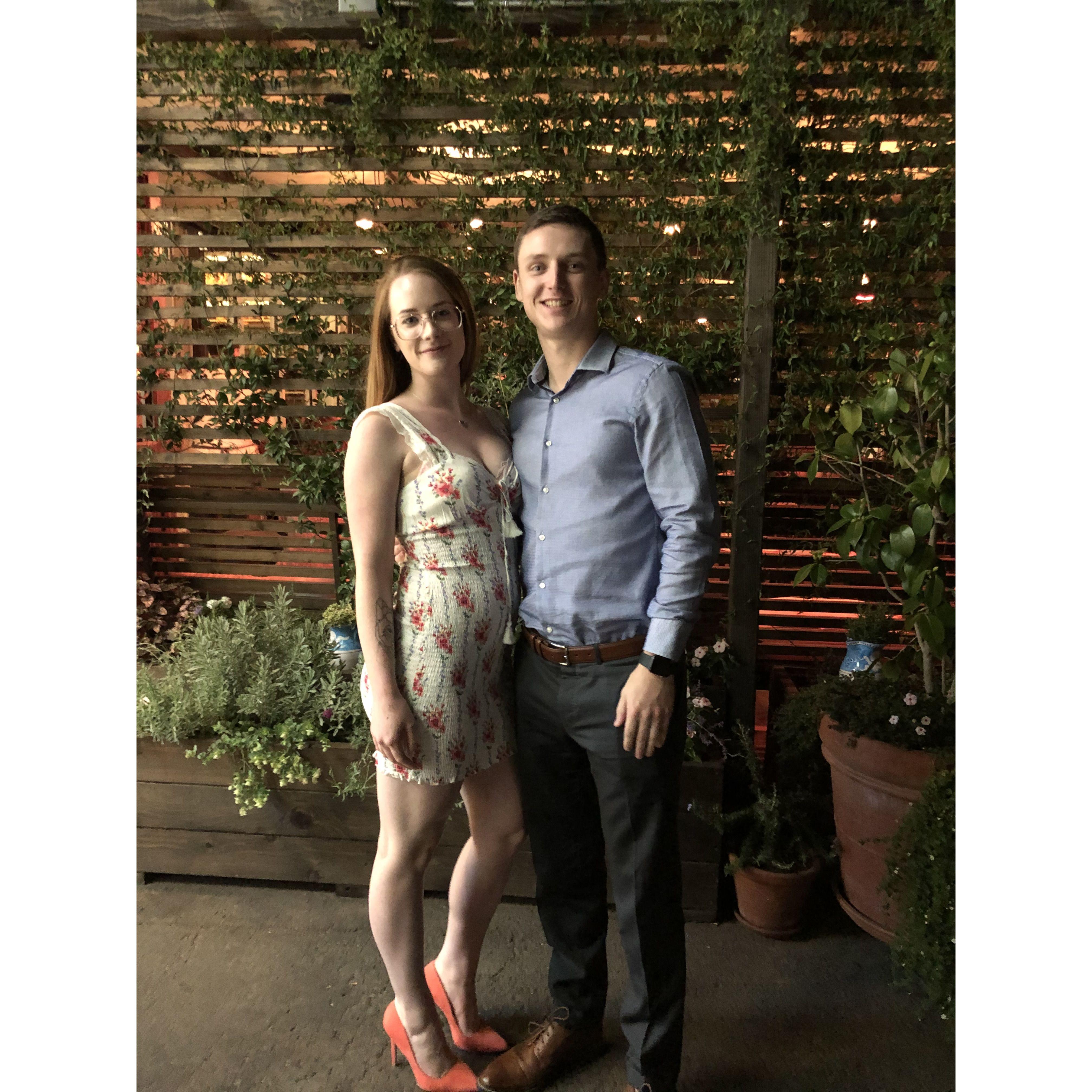 Date night at Cesarina Restaurant in San Diego. Nov. 2019