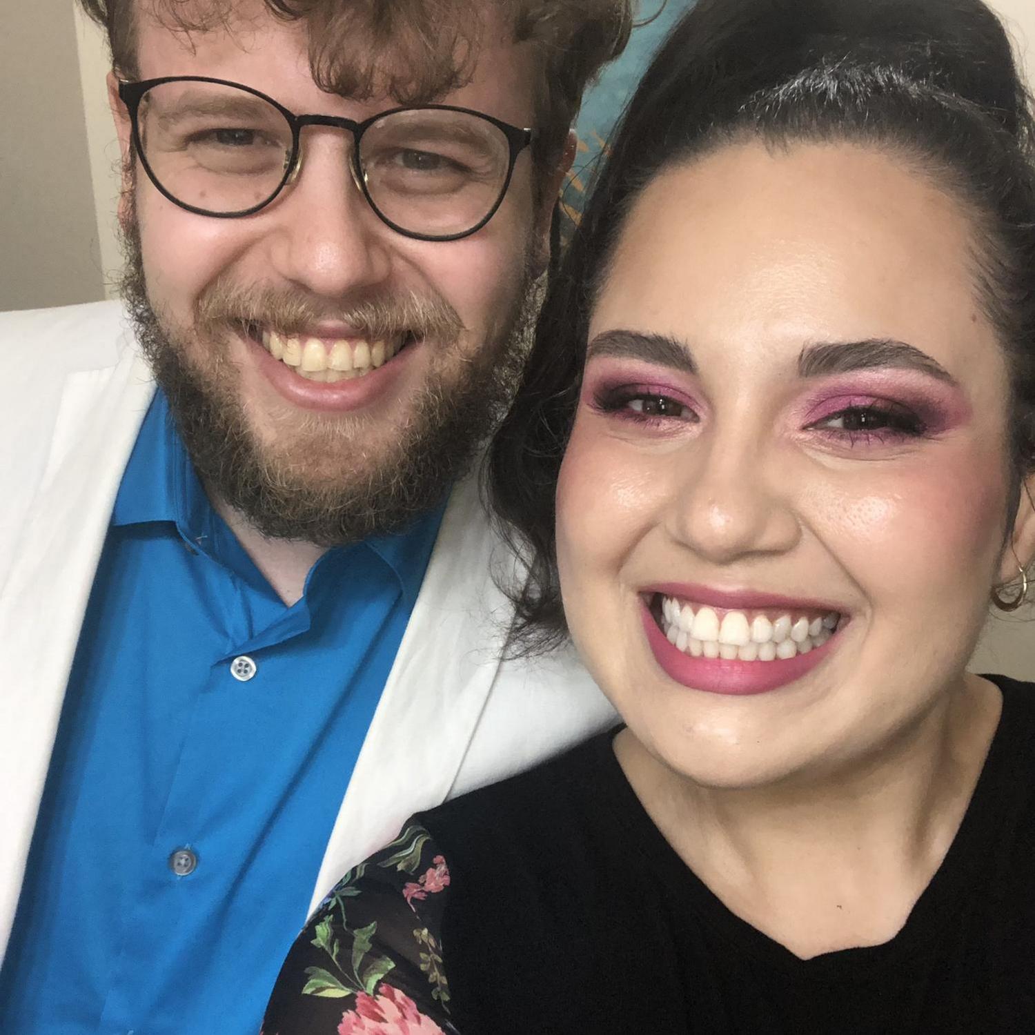 Neither of us own anything pink, so we got upstaged by a bunch of college kids when we saw Barbie. The Kenergy in this pic, however, is unparalleled.