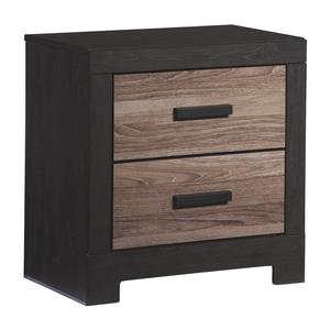 Ashley Furniture Signature Design - Harlinton 2 Drawer Night Stand - Contemporary Vintage Bedside Table - Warm Gray & Charcoal