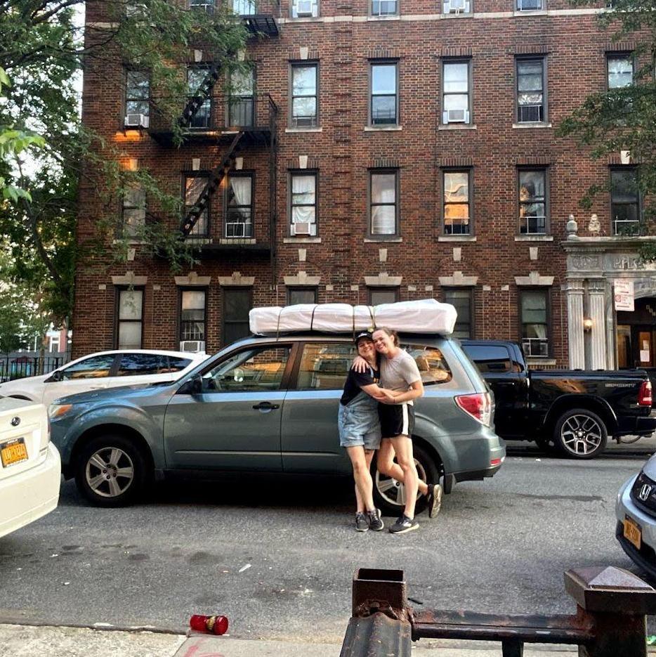 Obligatory Subaru pic on the day we moved into our first apartment together