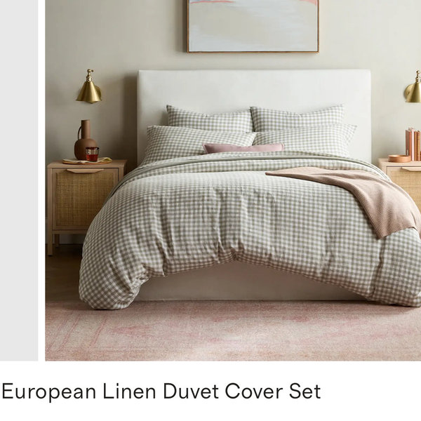 European Linen Duvet Cover Set - Full/Queen