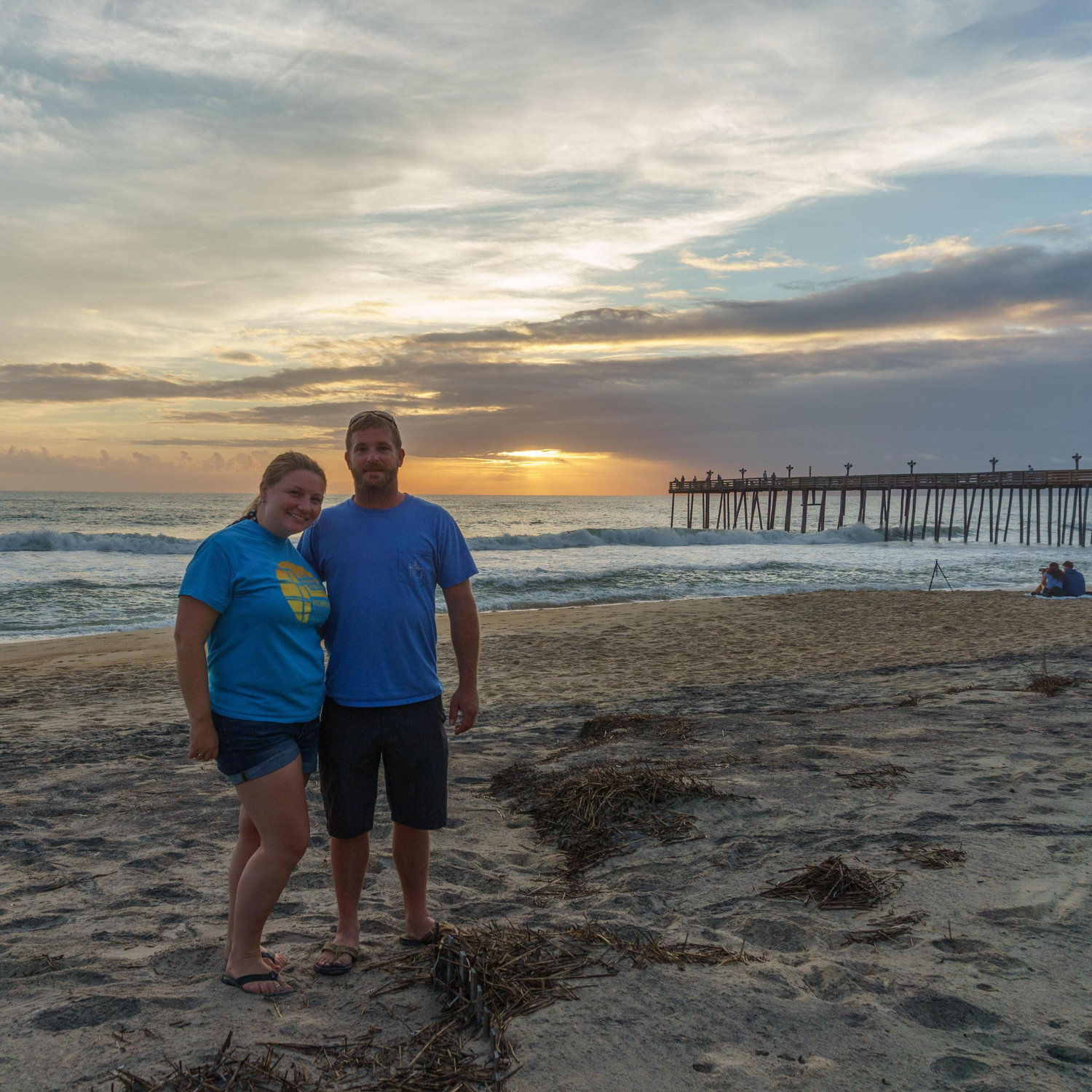 I made Nathan wake up early to take me down to the Kitty Hawk pier so I could get sunset photos.