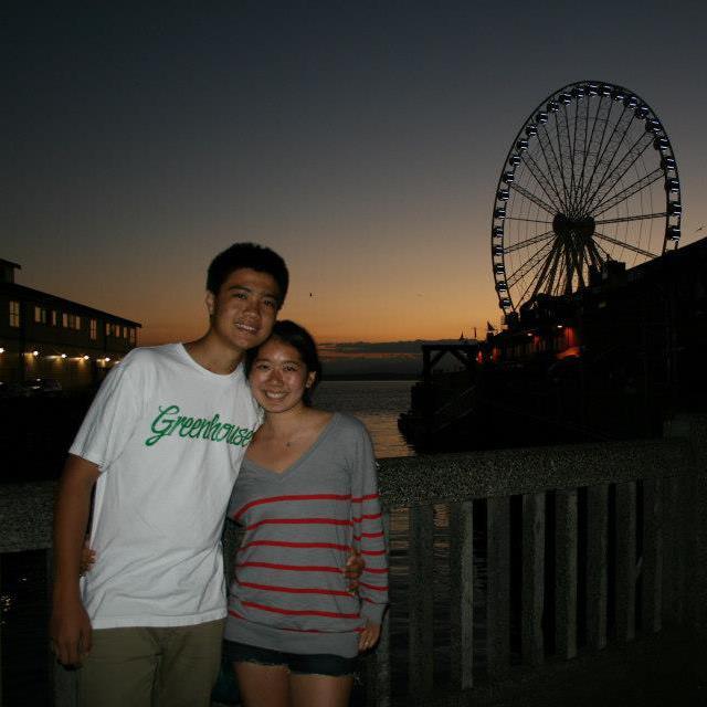 This picture was taken in 2012. Eddy proposed on this ferris wheel 12 years later!