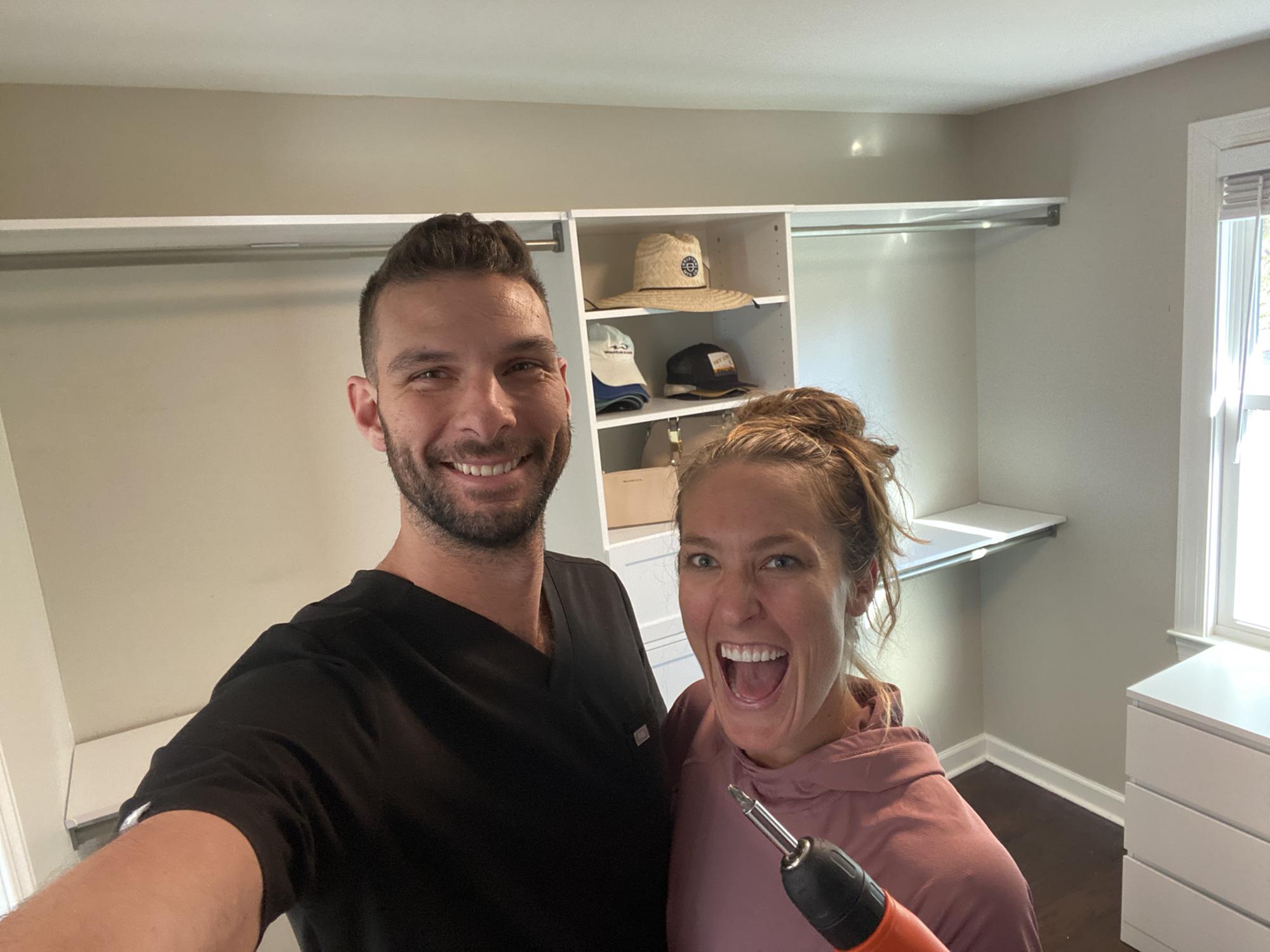 One of many house projects we completed in 2021. This was our DIY closet renovation 💪🏼🛠🔩