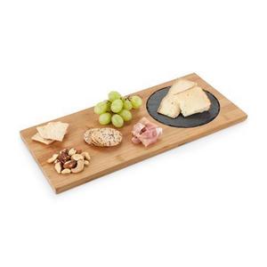 Wood Cheese Board w/ Small Circle Slate Inlay (Personalization Available)