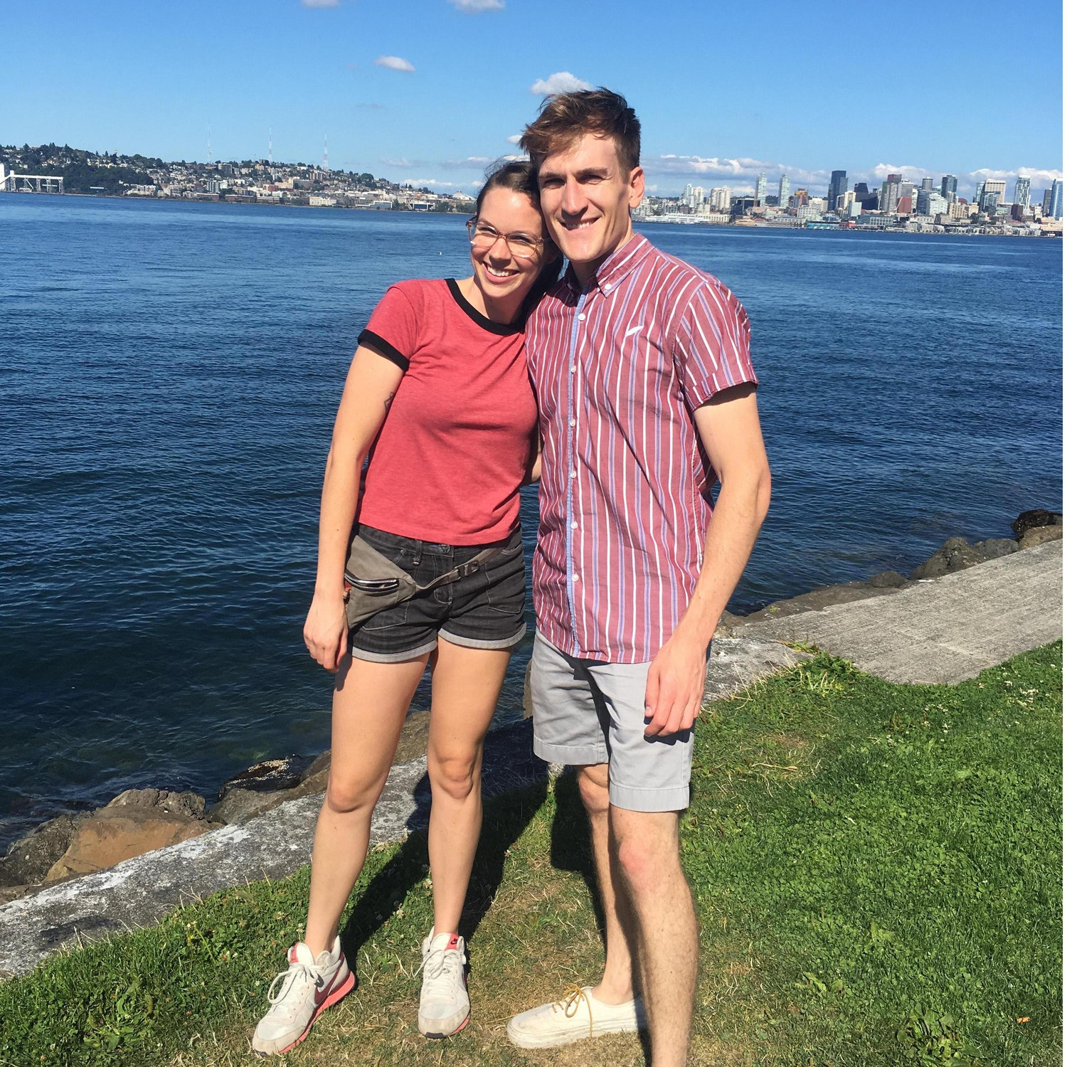 Overlooking Seattle from Alki Beach.