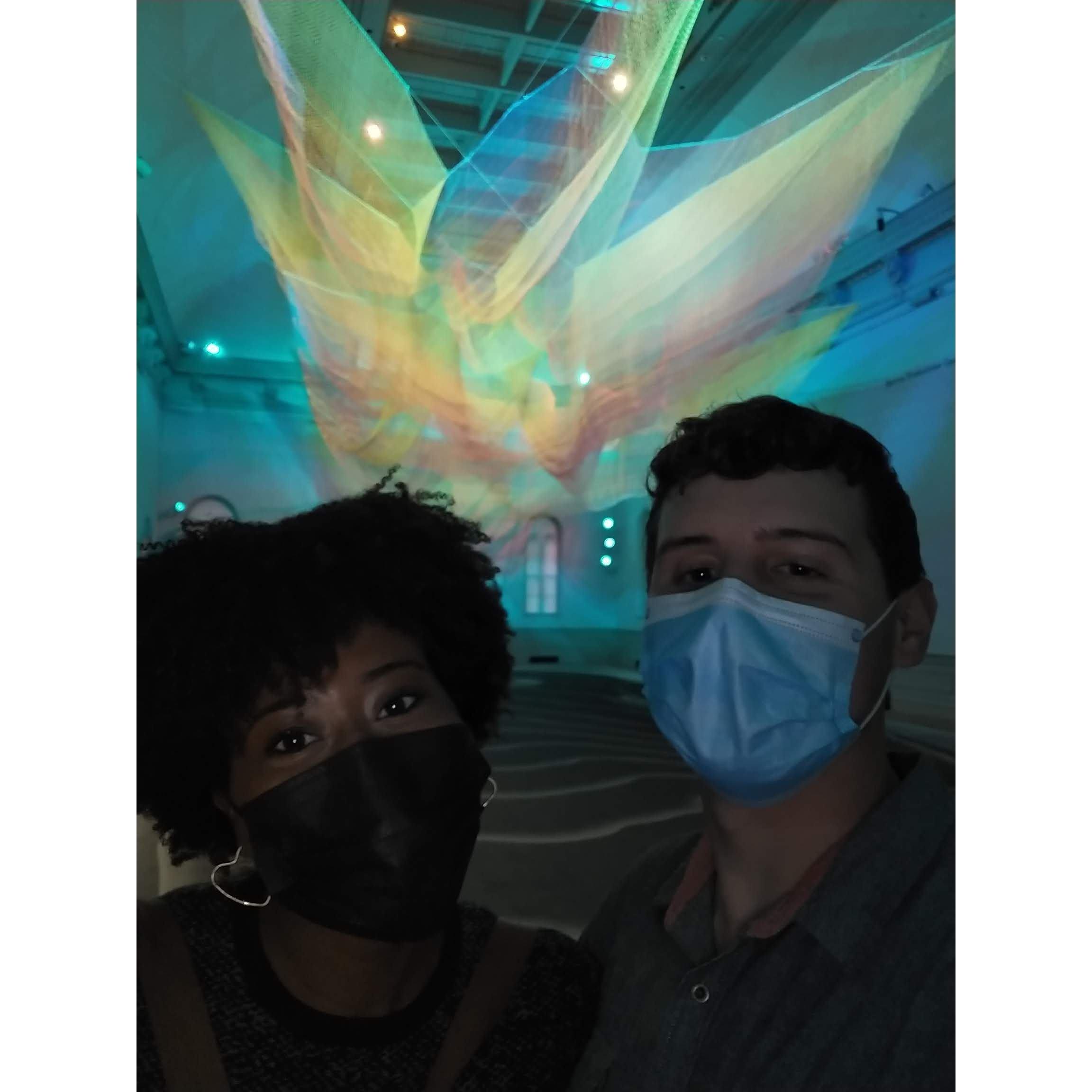 We're masked but look at that background!