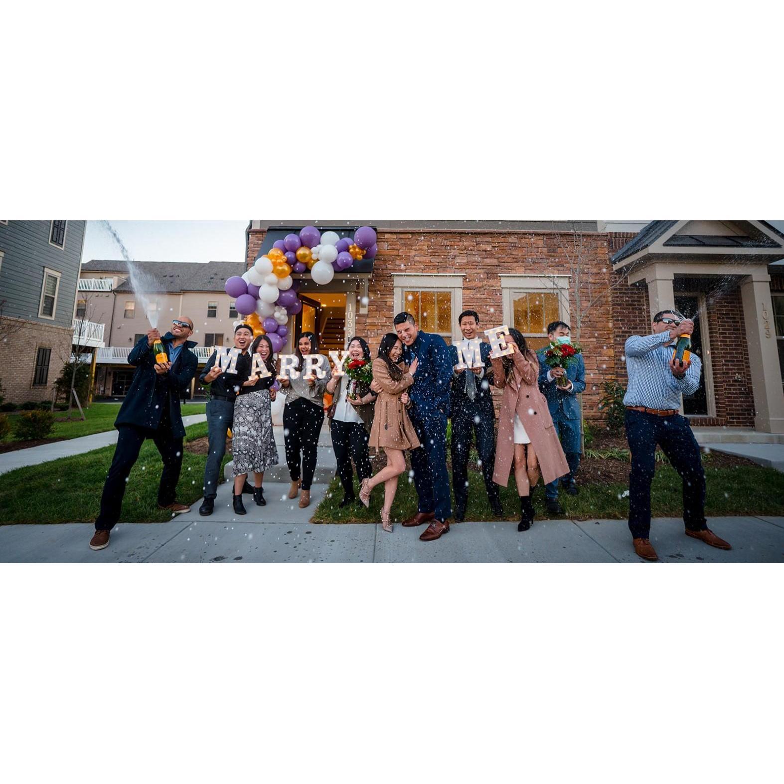 The day we closed our new house and he proposed!