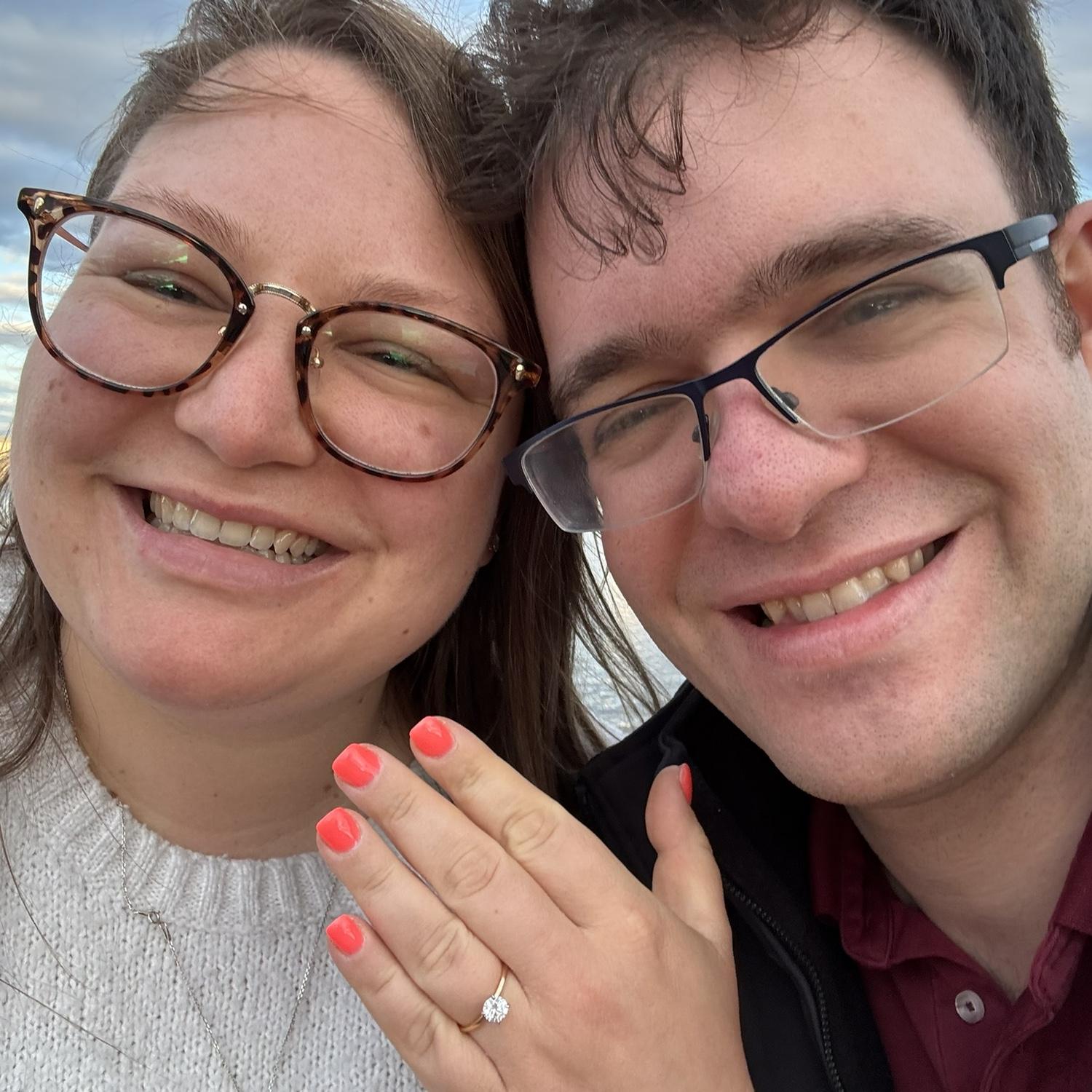 We got engaged at Penn's landing in April 2025.