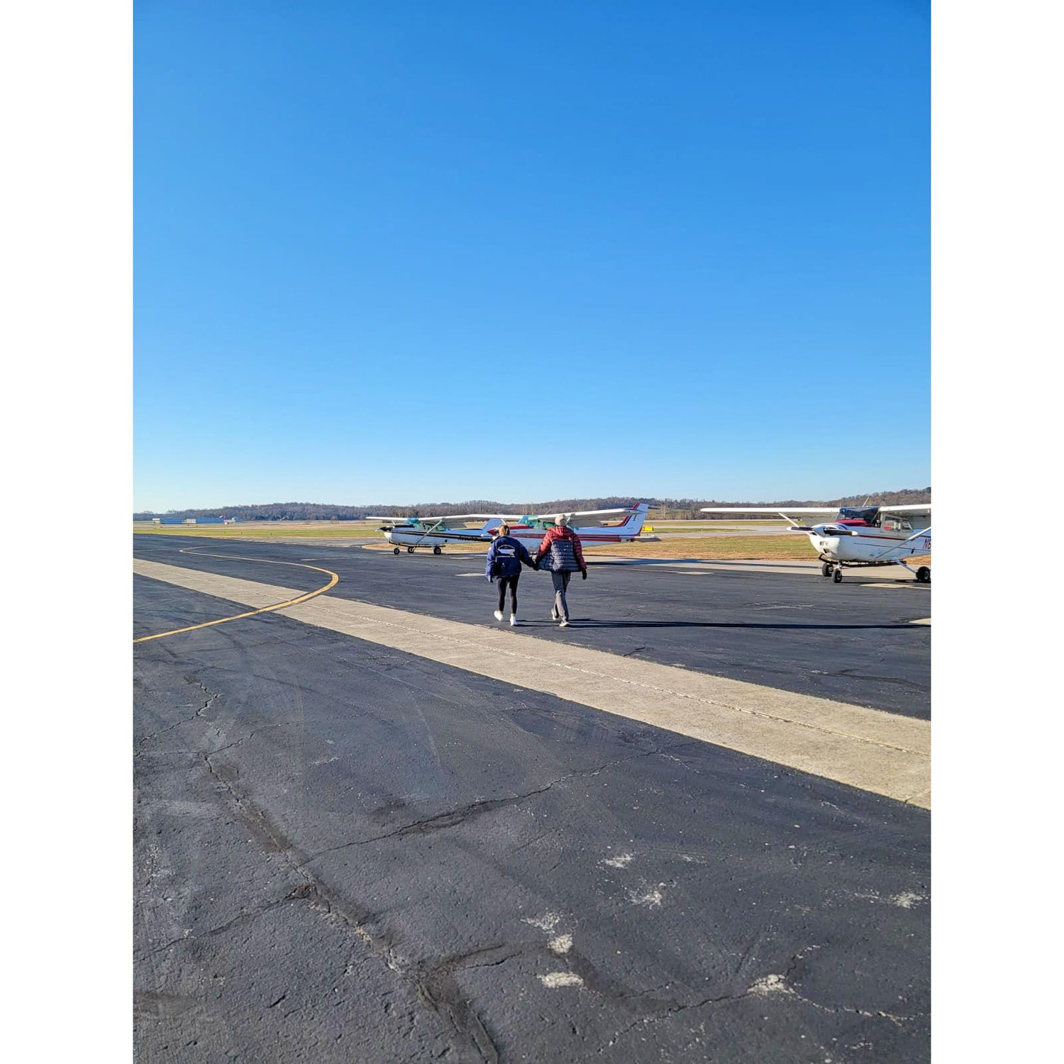 Flying together when Aaron was flyng aerial survey in Indiana