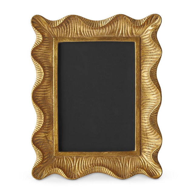 AERIN Gold Scalloped Gallery Frame, 5" X 7"