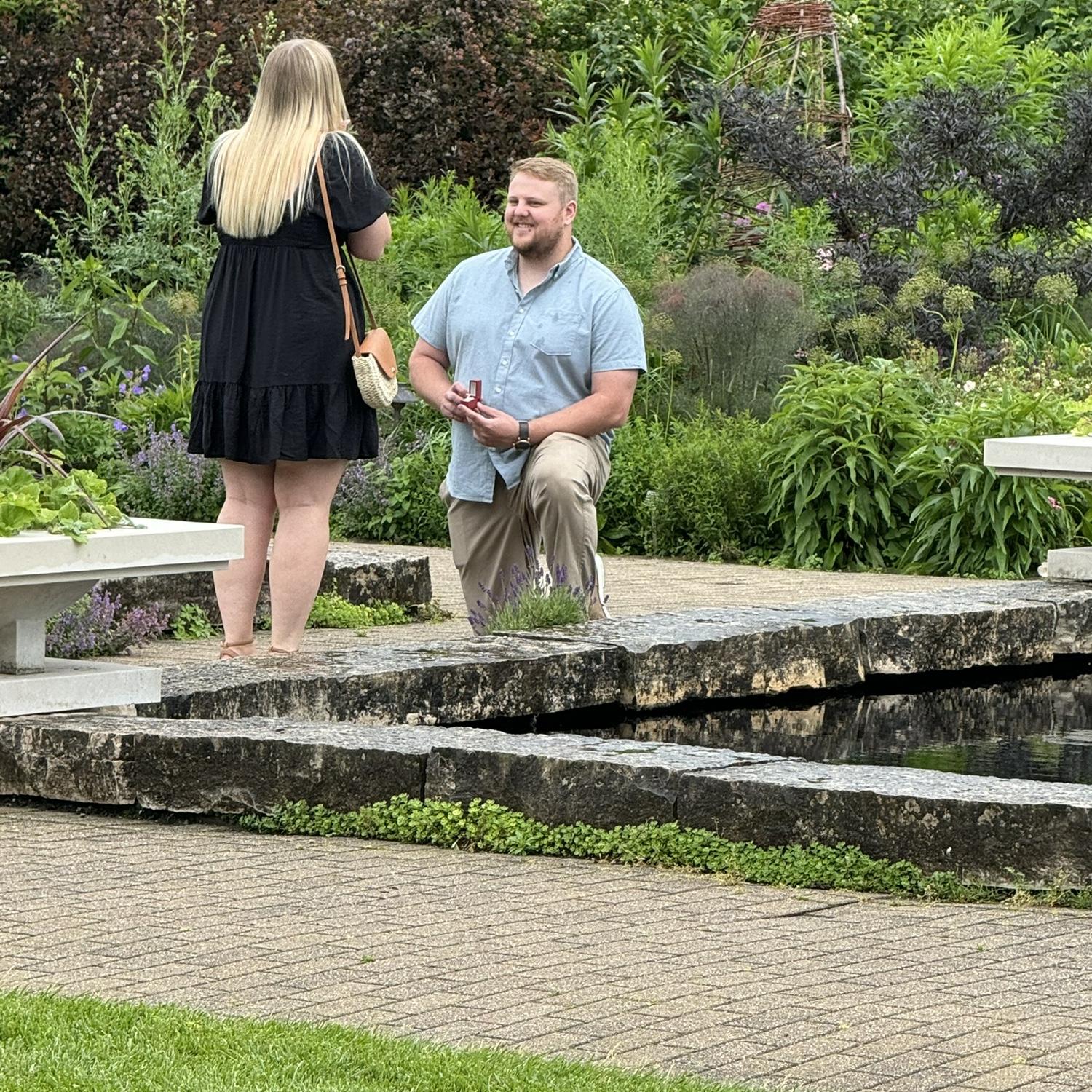 6.8.2024. The proposal! (Thankful for bridesmaids Meagan and Ally who hid in the rain for hours to capture this moment)