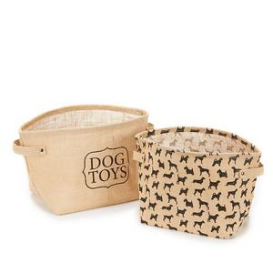 Mud Pie™ Mud Puppy Collection Burlap Toy Baskets, Set of 2