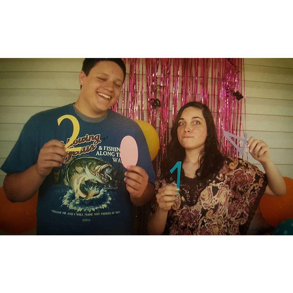 This photo was taken at Sarah's graduation party in 2014 when Hunter and Sarah were just really good friends