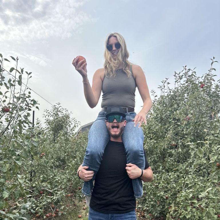 Our first time apple picking! October 2024!