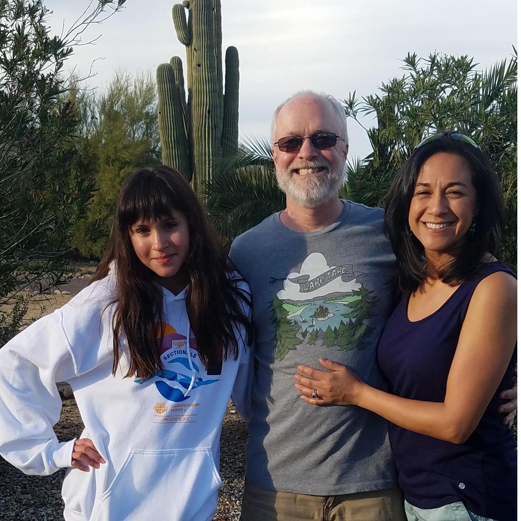 Hope's brother Tim, his wife Cynthia and their daughter Lexy