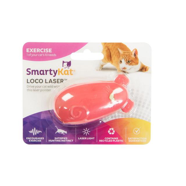 SmartyKat Loco Laser Cat Toy - Gray or Pink