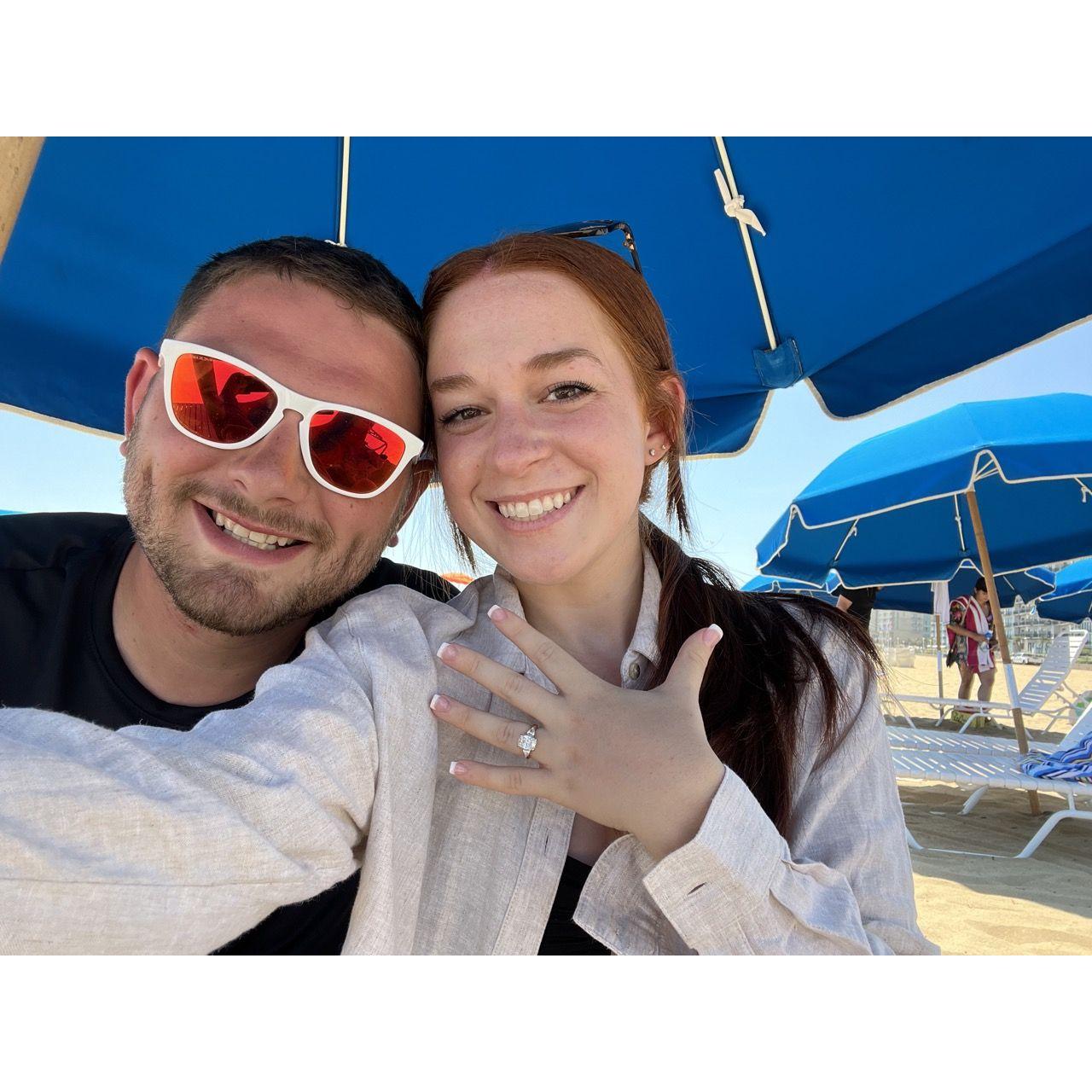 The day after we got engaged!