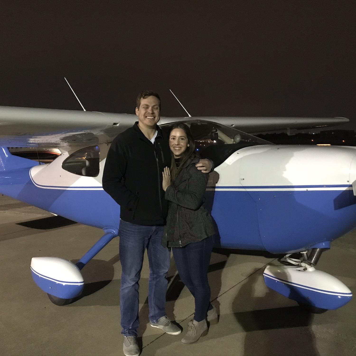 February 2019-Our first private plane ride over DFW