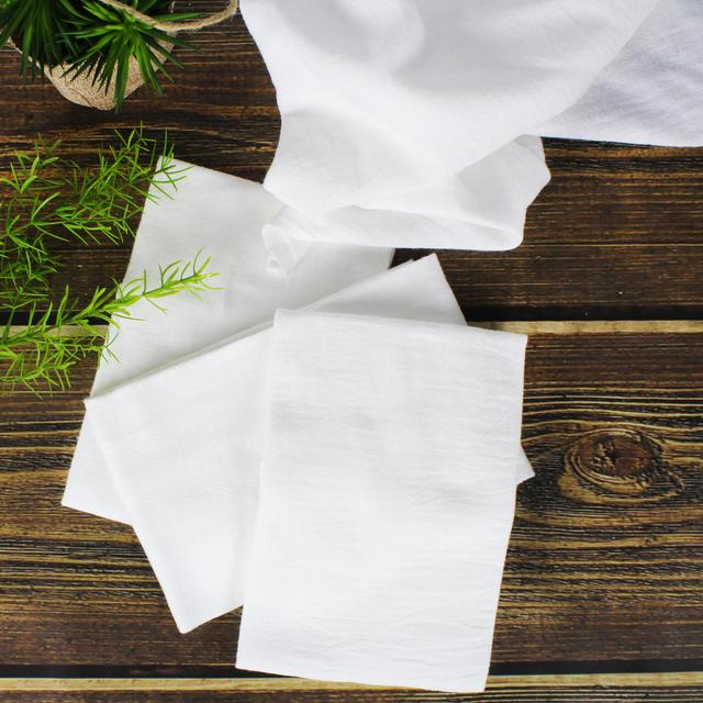 Mainstays 10-Piece Flour Sack Kitchen Towel Set, White