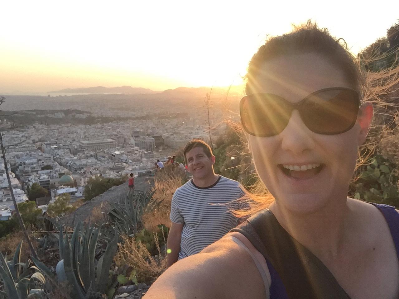 Lycabettus Hill, Athens, first sunset engaged