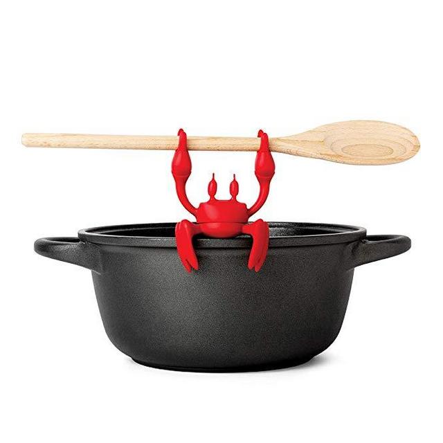 RED Crab Spoon Holder & Steam Releaser by OTOTO