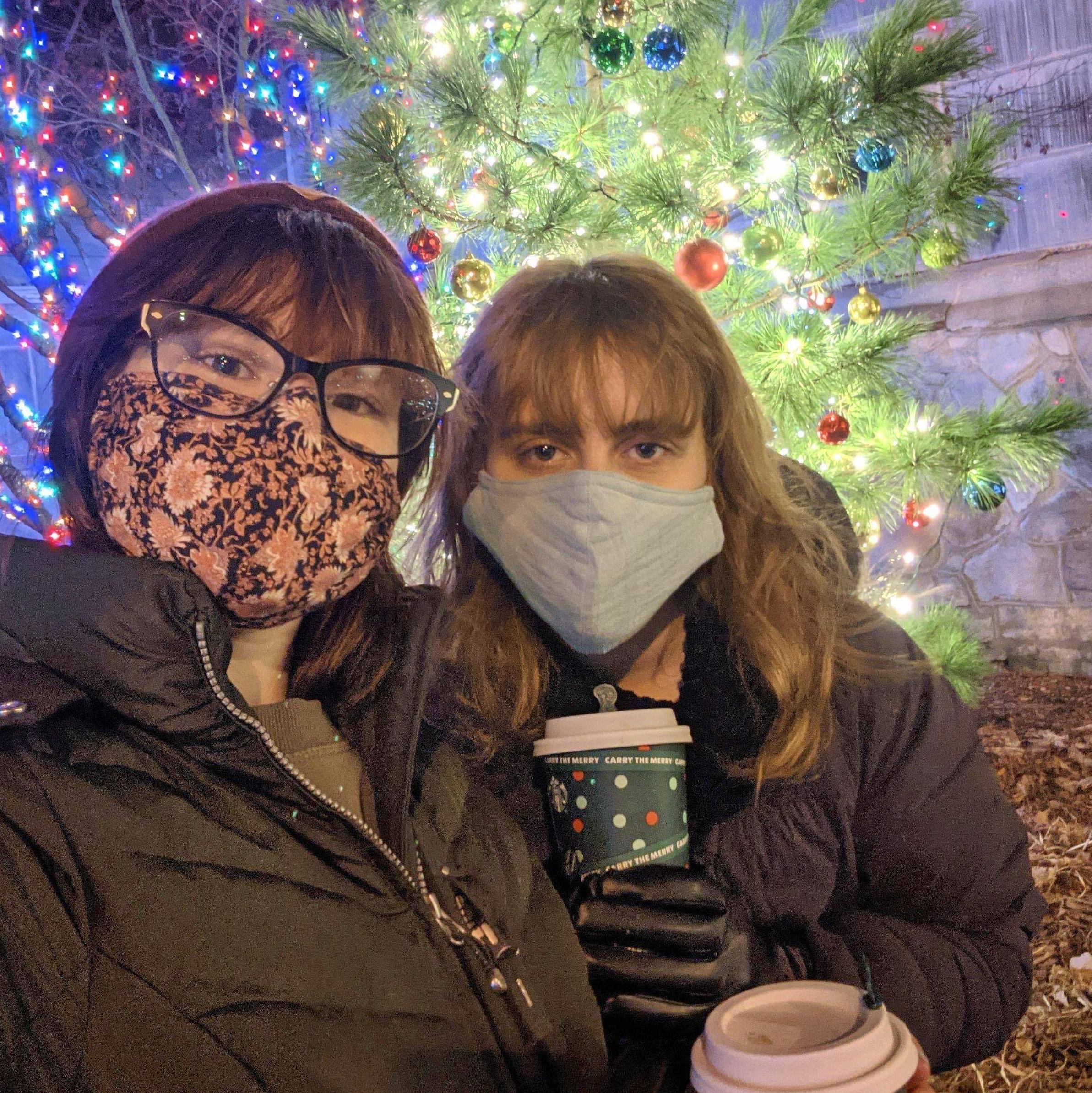 Our first winter. Boy was it cold! But the Christmas lights, Starbucks, and holiday cheer kept us warm.