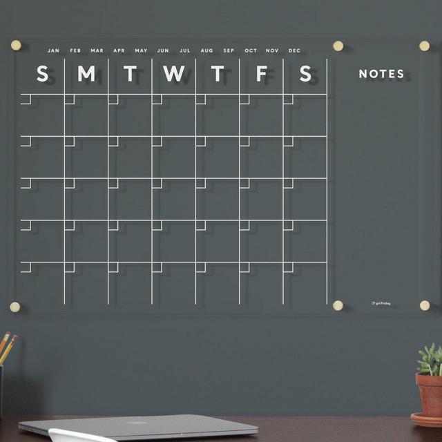 Acrylic Calendar with side notes - Dry...