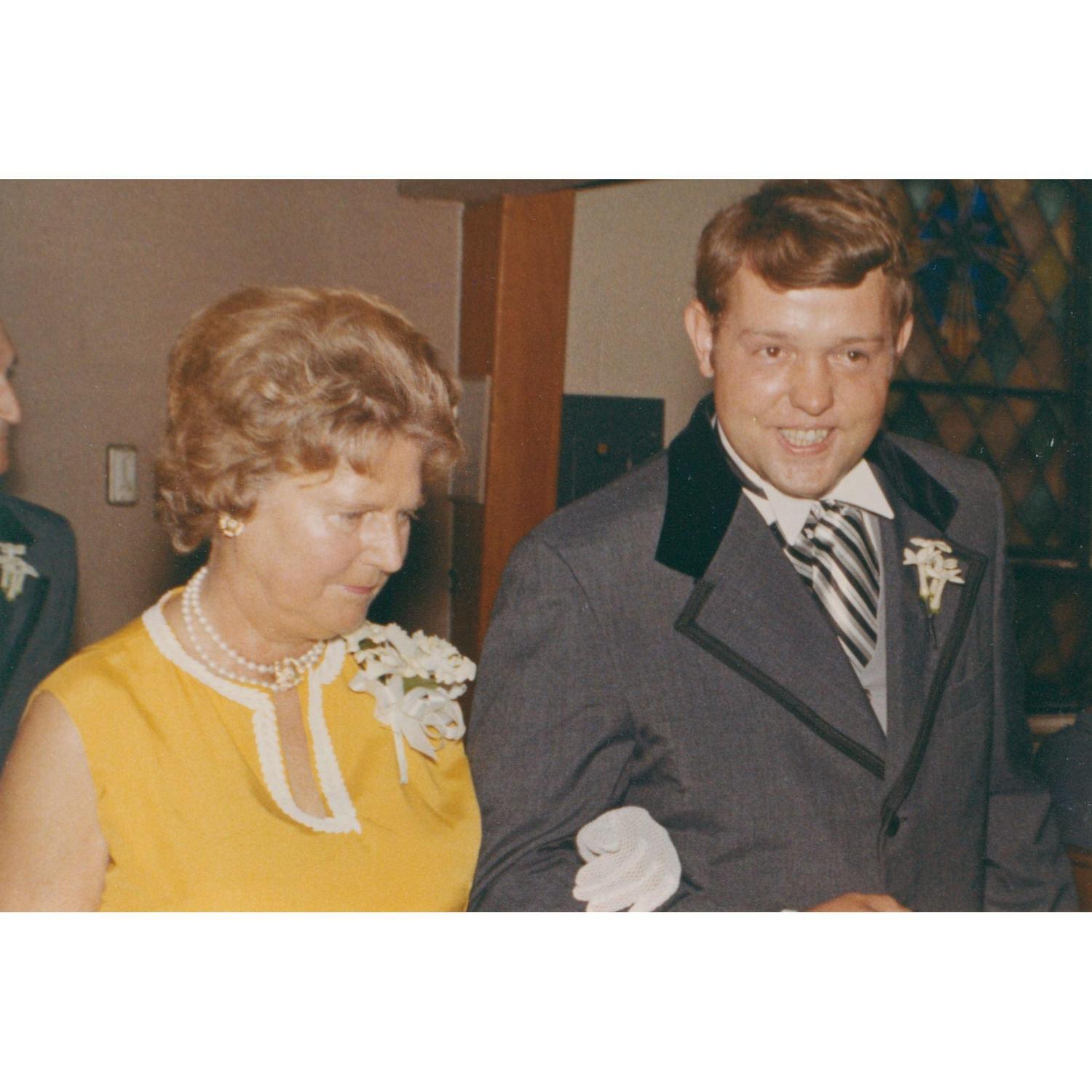 Just before the wedding in 1972